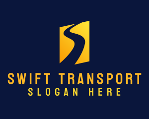 Transport Highway Letter S logo design