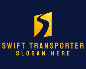 Transport Highway Letter S logo design