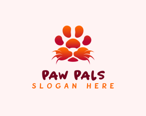 Animal Whiskers Paw logo