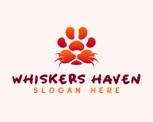 Animal Whiskers Paw logo
