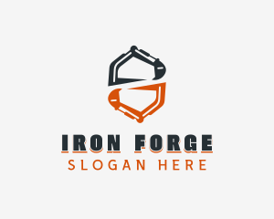 Excavator Industrial Contractor logo design