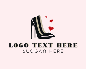 Heart Stiletto Shoe Logo