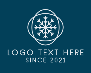 Ice Winter Snowflake  logo