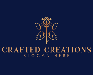 Jewelry Wings Key logo design