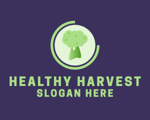 Healthy Broccoli Food  logo design