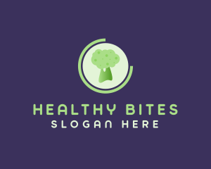 Healthy Broccoli Food  logo design