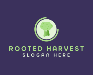 Healthy Broccoli Food  logo design