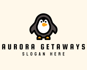 Cute Toy Penguin logo design