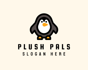 Cute Toy Penguin logo design