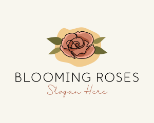 Bloom Rose Flower logo design