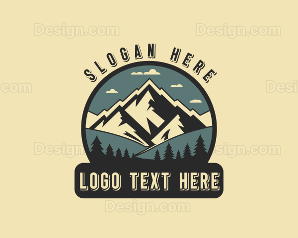 Mountain Trekking Adventure Logo