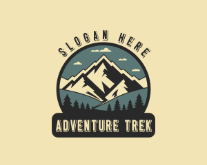 Mountain Trekking Adventure logo design