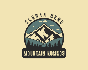 Mountain Trekking Adventure logo design