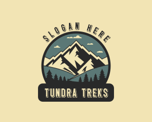 Mountain Trekking Adventure logo design