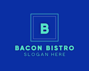 Neon Square Pub Bistro logo design