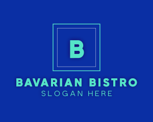 Neon Square Pub Bistro logo design