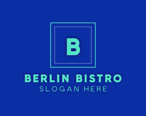 Neon Square Pub Bistro logo design