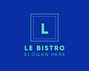 Neon Square Pub Bistro logo design