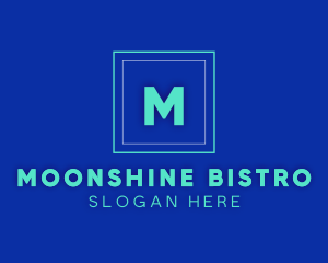 Neon Square Pub Bistro logo design