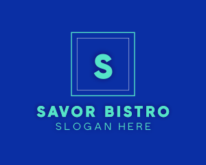 Neon Square Pub Bistro logo design