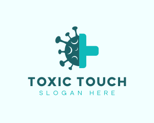 Teal Virus Squeegee logo design