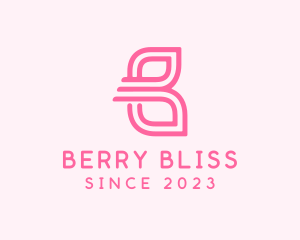 Pink Butterfly Letter B logo design