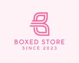 Pink Butterfly Letter B logo design