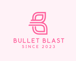 Pink Butterfly Letter B logo design