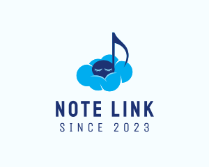 Sleeping Note Cloud logo design