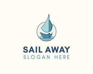 Marine Ocean Sailboat logo design