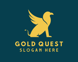 Gold Griffin Creature logo design