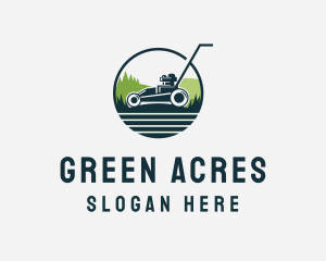 Lawn Mower Field logo design