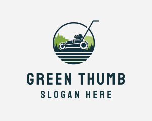 Lawn Mower Field logo design