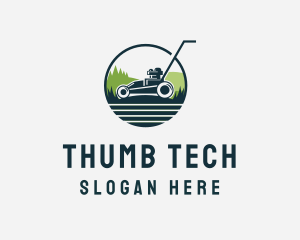 Lawn Mower Field logo design