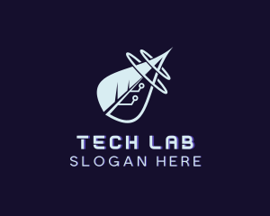 Biotech Research Leaf  logo design