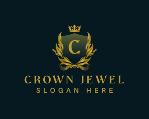 Royal Crown Wreath  logo design