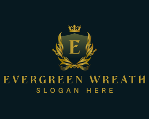 Royal Crown Wreath  logo design