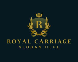 Royal Crown Wreath  logo design