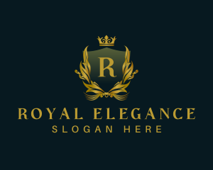 Royal Crown Wreath  logo design