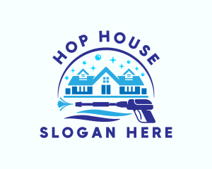 Pressure Washer House logo design