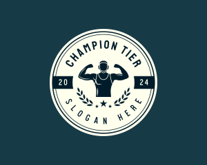 Wrestling Sport Champion logo design