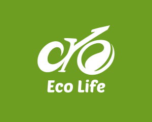 Abstract Eco Bike logo design