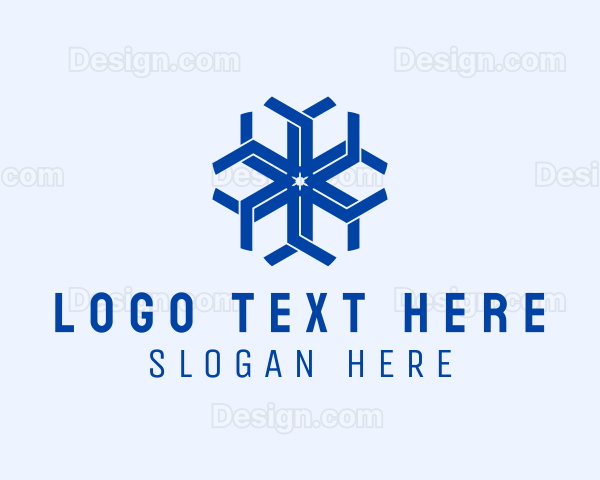 Holiday Breeze Snowflake Logo