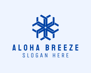 Holiday Breeze Snowflake logo design