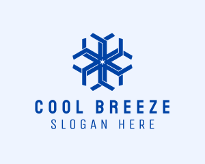 Holiday Breeze Snowflake logo design