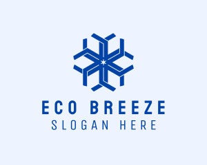 Holiday Breeze Snowflake logo design