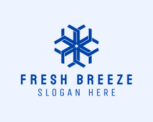 Holiday Breeze Snowflake logo design