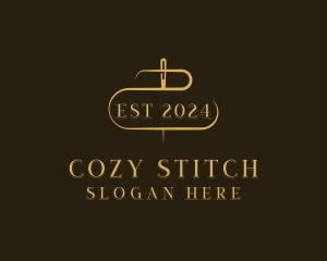 Needle Alteration Dressmaking logo design