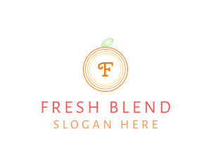 Orange Fruit Fresh Citrus  logo design