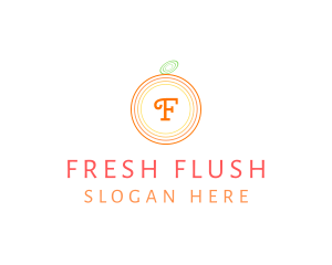 Orange Fruit Fresh Citrus  logo design